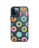 DailyObjects Doughnut Icon Black Hybrid Clear Case Cover For iPhone 12 Pro Max