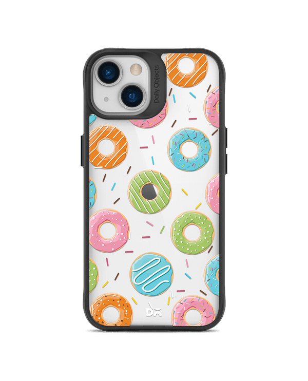 DailyObjects Doughnut Icon Black Hybrid Clear Case Cover For iPhone 13 Mini