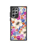 DailyObjects Dusty Balloonflower Black Hybrid Clear Case Cover For Samsung Galaxy S22 Ultra