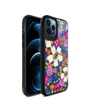 DailyObjects Dusty Balloonflower Black Hybrid Clear Case Cover For iPhone 12 Pro Max