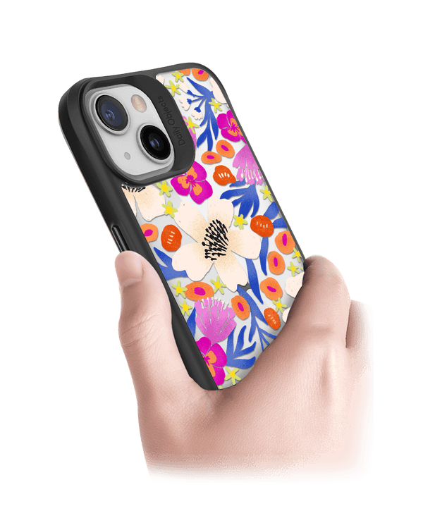 DailyObjects Dusty Balloonflower Black Hybrid Clear Case Cover For iPhone 13 Mini