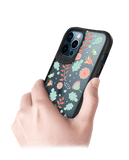 DailyObjects Ferns And Petals Black Hybrid Clear Case Cover For iPhone 12 Pro Max