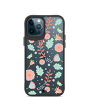 DailyObjects Ferns And Petals Black Hybrid Clear Case Cover For iPhone 12 Pro Max
