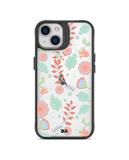 DailyObjects Ferns And Petals Black Hybrid Clear Case Cover For iPhone 13 Mini