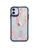 DailyObjects Ferns And Petals Blue Hybrid Clear Case Cover For iPhone 11