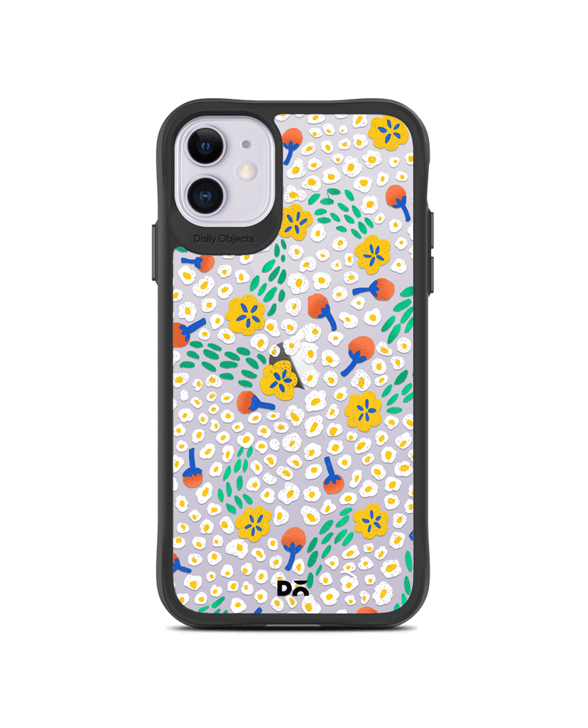DailyObjects Festive Flora Black Hybrid Clear Case Cover For iPhone 11