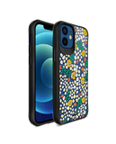 DailyObjects Festive Flora Black Hybrid Clear Case Cover For iPhone 12 Mini