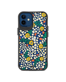 DailyObjects Festive Flora Black Hybrid Clear Case Cover For iPhone 12 Mini