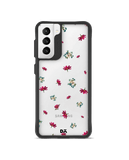 DailyObjects Floating Flowers Black Hybrid Clear Case Cover For Samsung Galaxy S21 Plus