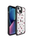 DailyObjects Floating Flowers Black Hybrid Clear Case Cover For iPhone 13 Mini