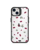 DailyObjects Floating Flowers Black Hybrid Clear Case Cover For iPhone 13 Mini