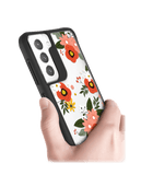 DailyObjects Flower Bunch Black Hybrid Clear Case Cover For Samsung Galaxy S21