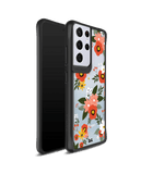 DailyObjects Flower Bunch Black Hybrid Clear Case Cover For Samsung Galaxy S21 Ultra