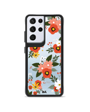 DailyObjects Flower Bunch Black Hybrid Clear Case Cover For Samsung Galaxy S21 Ultra
