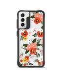 DailyObjects Flower Bunch Black Hybrid Clear Case Cover For Samsung Galaxy S21