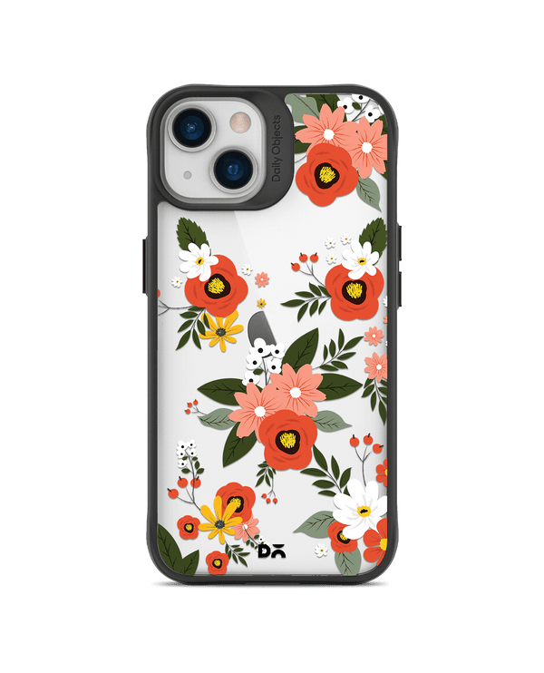DailyObjects Flower Bunch Black Hybrid Clear Case Cover For iPhone 13 Mini