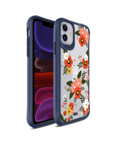 DailyObjects Flower Bunch Blue Hybrid Clear Case Cover For iPhone 11