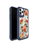 DailyObjects Flower Bunch Blue Hybrid Clear Case Cover For iPhone 11 Pro