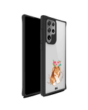 DailyObjects Flower Bunny Black Hybrid Clear Case Cover For Samsung Galaxy S22 Ultra