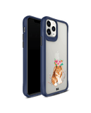 DailyObjects Flower Bunny Blue Hybrid Clear Case Cover For iPhone 11 Pro