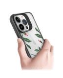 DailyObjects Flower Embroidery Black Hybrid Clear Phone Case Cover For iPhone 14 Pro