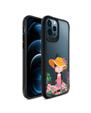 DailyObjects Flower Nerd Black Hybrid Clear Case Cover For iPhone 12 Pro Max