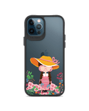 DailyObjects Flower Nerd Black Hybrid Clear Case Cover For iPhone 12 Pro Max