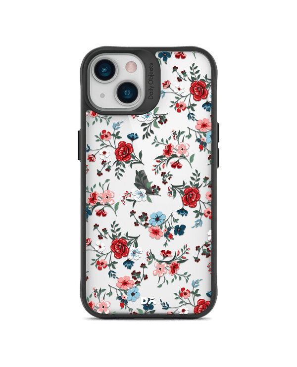 DailyObjects Flower Sheet Black Hybrid Clear Case Cover For iPhone 13 Mini