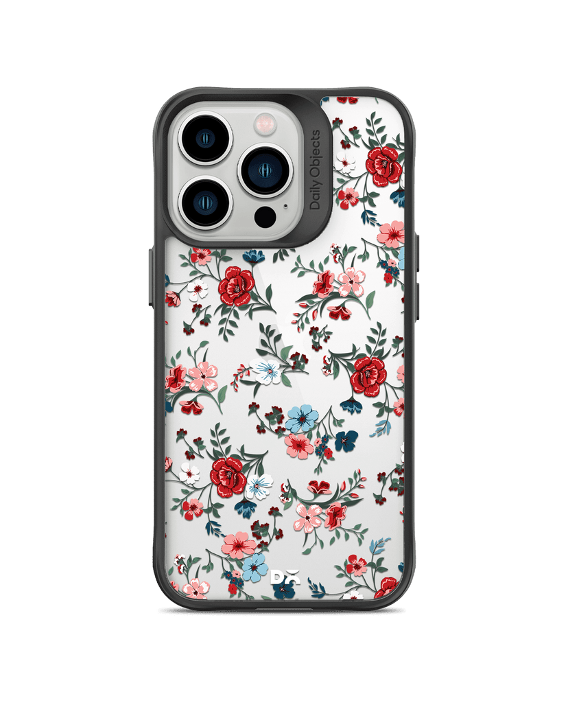 DailyObjects Flower Sheet Black Hybrid Clear Case Cover For iPhone 13 Pro