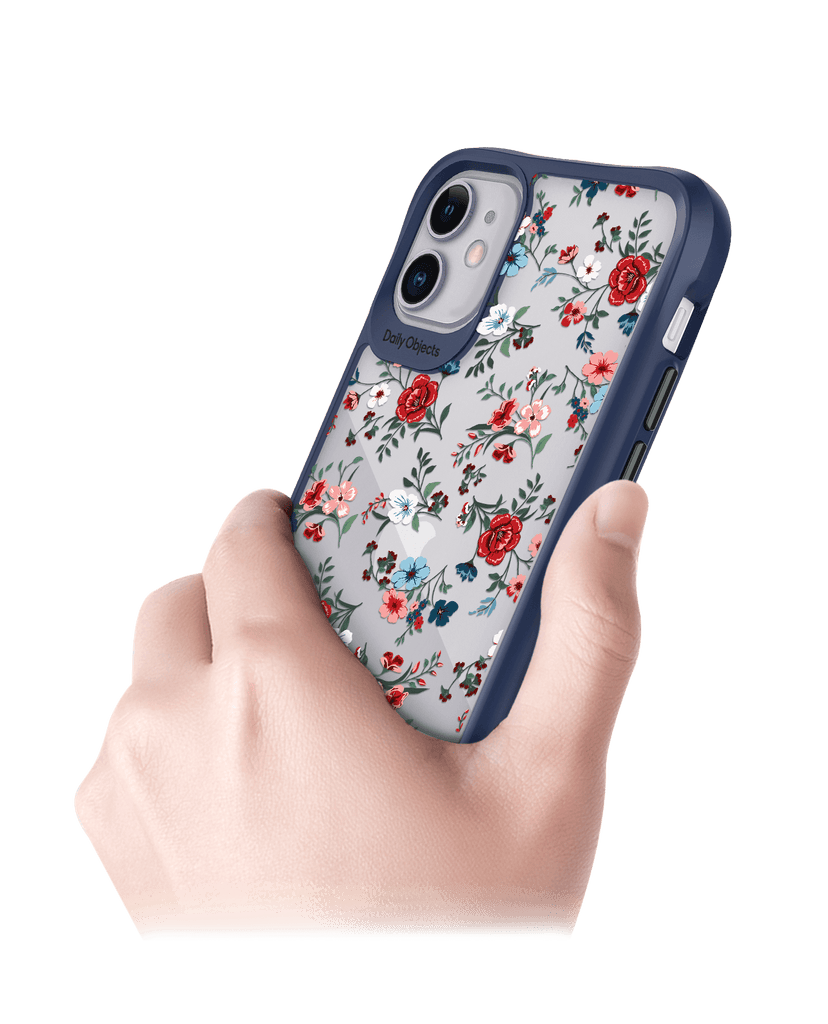 DailyObjects Flower Sheet Blue Hybrid Clear Case Cover For iPhone 11