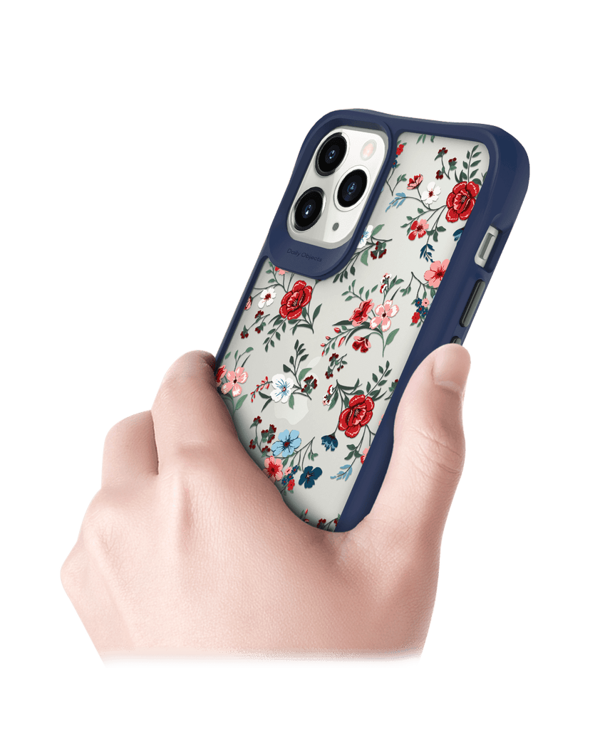 DailyObjects Flower Sheet Blue Hybrid Clear Case Cover For iPhone 11 Pro