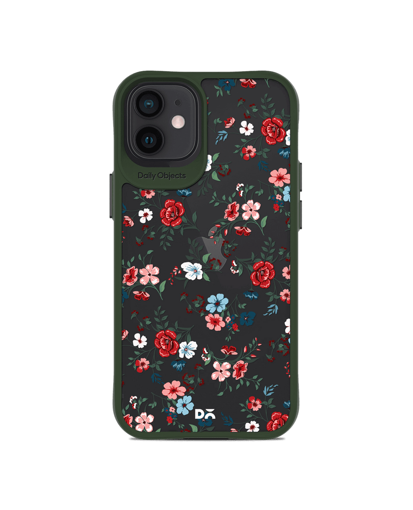 DailyObjects Flower Sheet Green Hybrid Clear Case Cover For iPhone 12 Mini
