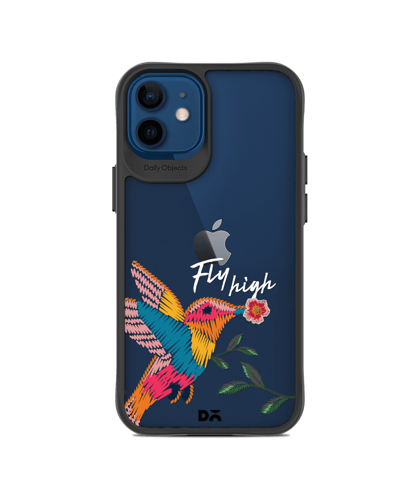 DailyObjects Fly High Black Hybrid Clear Case Cover For iPhone 12