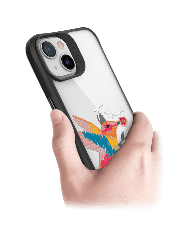 DailyObjects Fly High Black Hybrid Clear Case Cover For iPhone 13 Mini