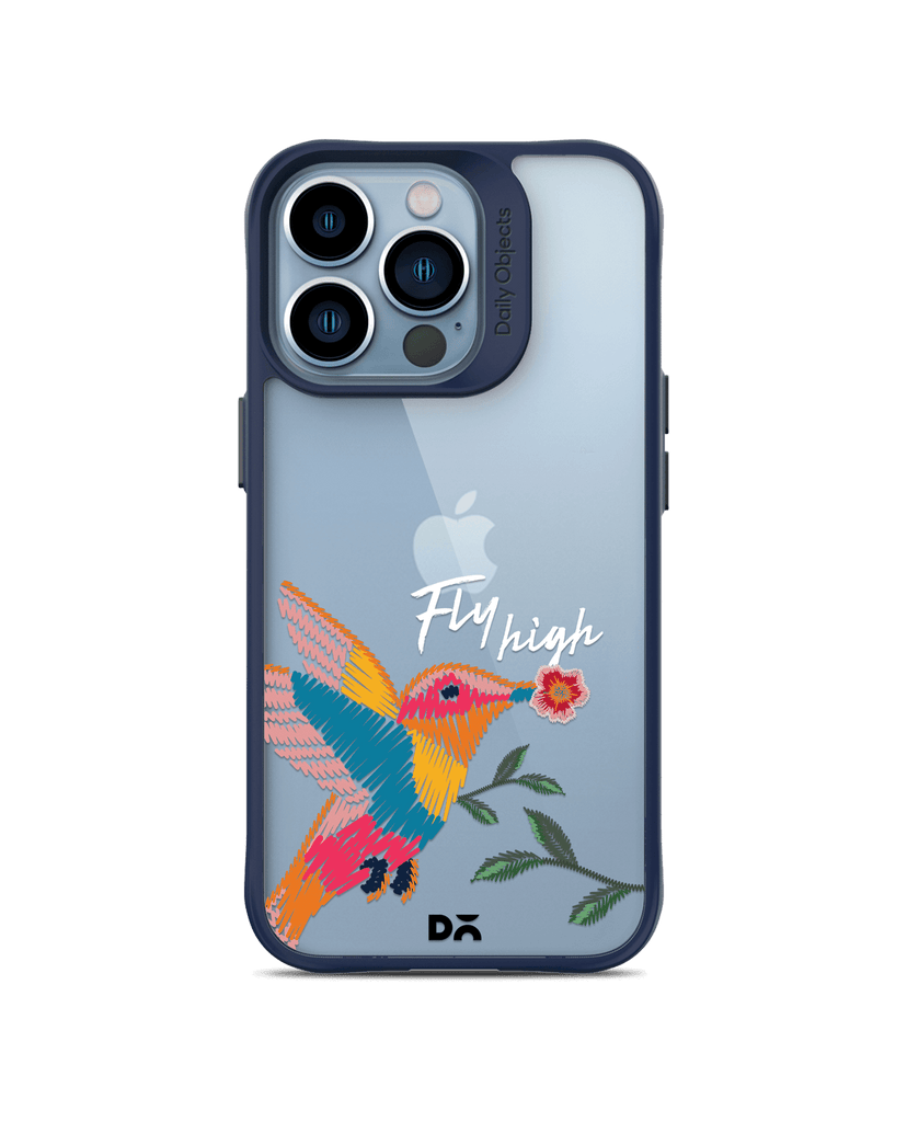 DailyObjects Fly High Blue Hybrid Clear Case Cover For iPhone 13 Pro