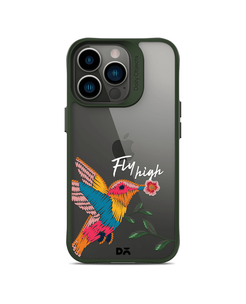 DailyObjects Fly High Green Hybrid Clear Case Cover For iPhone 13 Pro Max