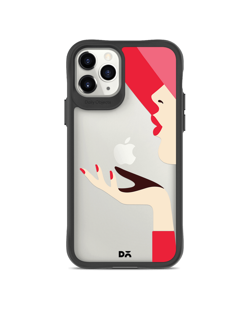 DailyObjects Flying Kiss Black Hybrid Clear Case Cover For iPhone 11 Pro