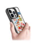 Food Coma Black Hybrid Clear Phone Case Cover For iPhone 14 Pro