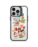 Food Coma Black Hybrid Clear Phone Case Cover For iPhone 14 Pro