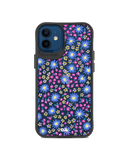DailyObjects Glittering Daisy Black Hybrid Clear Case Cover For iPhone 12