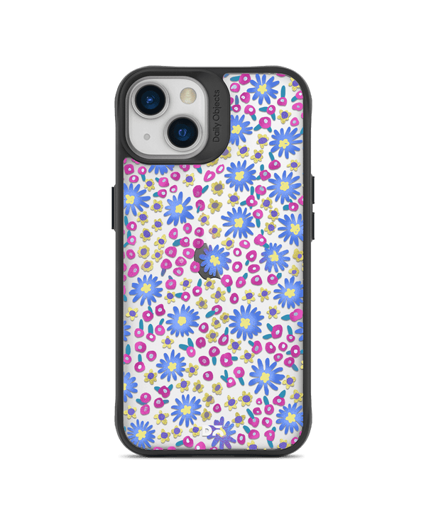 DailyObjects Glittering Daisy Black Hybrid Clear Case Cover For iPhone 13 Mini