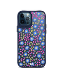 DailyObjects Glittering Daisy Blue Hybrid Clear Case Cover For iPhone 12 Pro Max