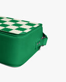 Green Checkerboard Sol Box Shoulder Bag