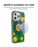 Green Happy Zone Stride 2.0 Clear MagSafe Phone Case Cover For iPhone 13 Pro