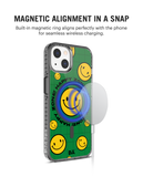 Green Happy Zone Stride 2.0 Clear MagSafe Phone Case Cover For iPhone 14