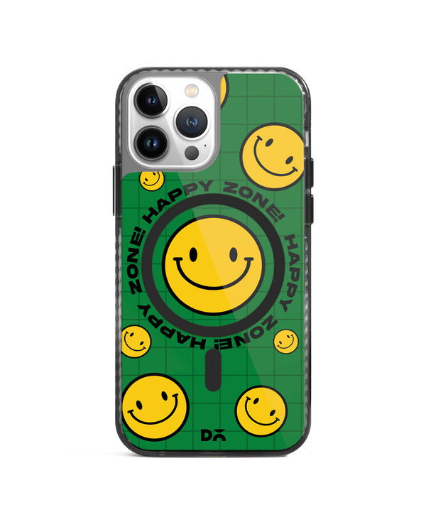 Green Happy Zone Stride 2.0 Clear MagSafe Phone Case Cover For iPhone 14 Pro