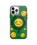 Green Happy Zone Stride 2.0 Clear MagSafe Phone Case Cover For iPhone 15 Pro Max