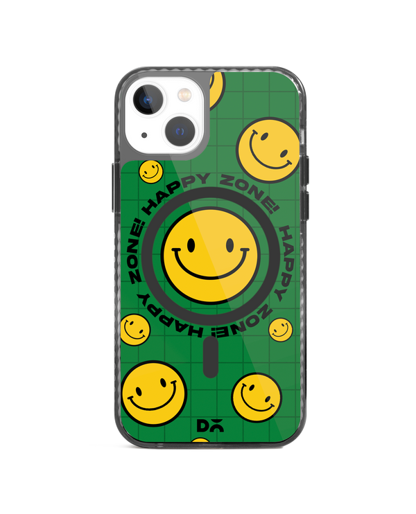 Green Happy Zone Stride 2.0 Clear MagSafe Phone Case Cover For iPhone 15