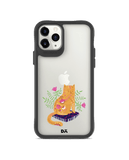 DailyObjects Happy Kitty Black Hybrid Clear Case Cover For iPhone 11 Pro Max