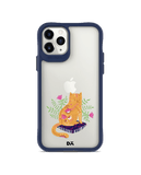 DailyObjects Happy Kitty Blue Hybrid Clear Case Cover For iPhone 11 Pro